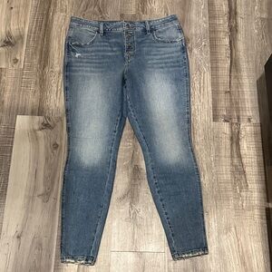 Maurice’s Women’s Blue Women's Skinny Jeans with Distress